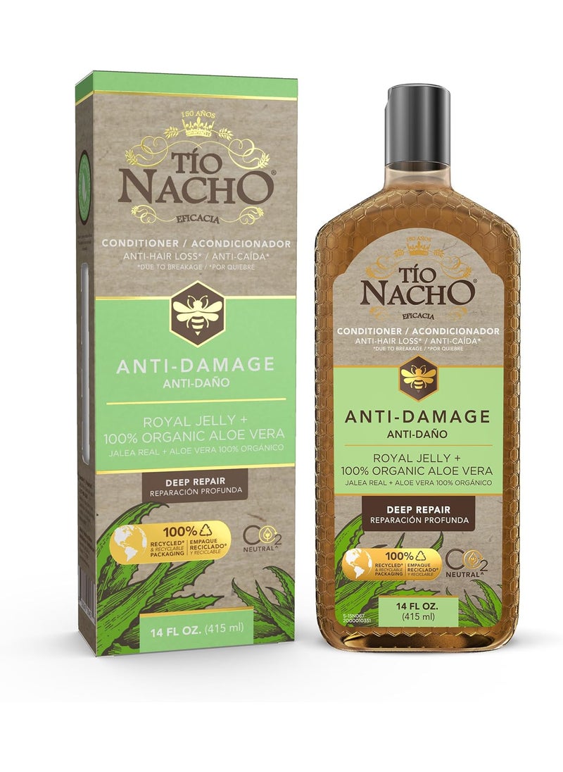 Tio Nacho Aloe Vera Deep Repair Conditioner 100 Organic Aloe Vera and Royal Jelly Repairs and Protects Hair Vegetable Keratin for Softness and Shine Paraben and SaltFree  14 Oz
