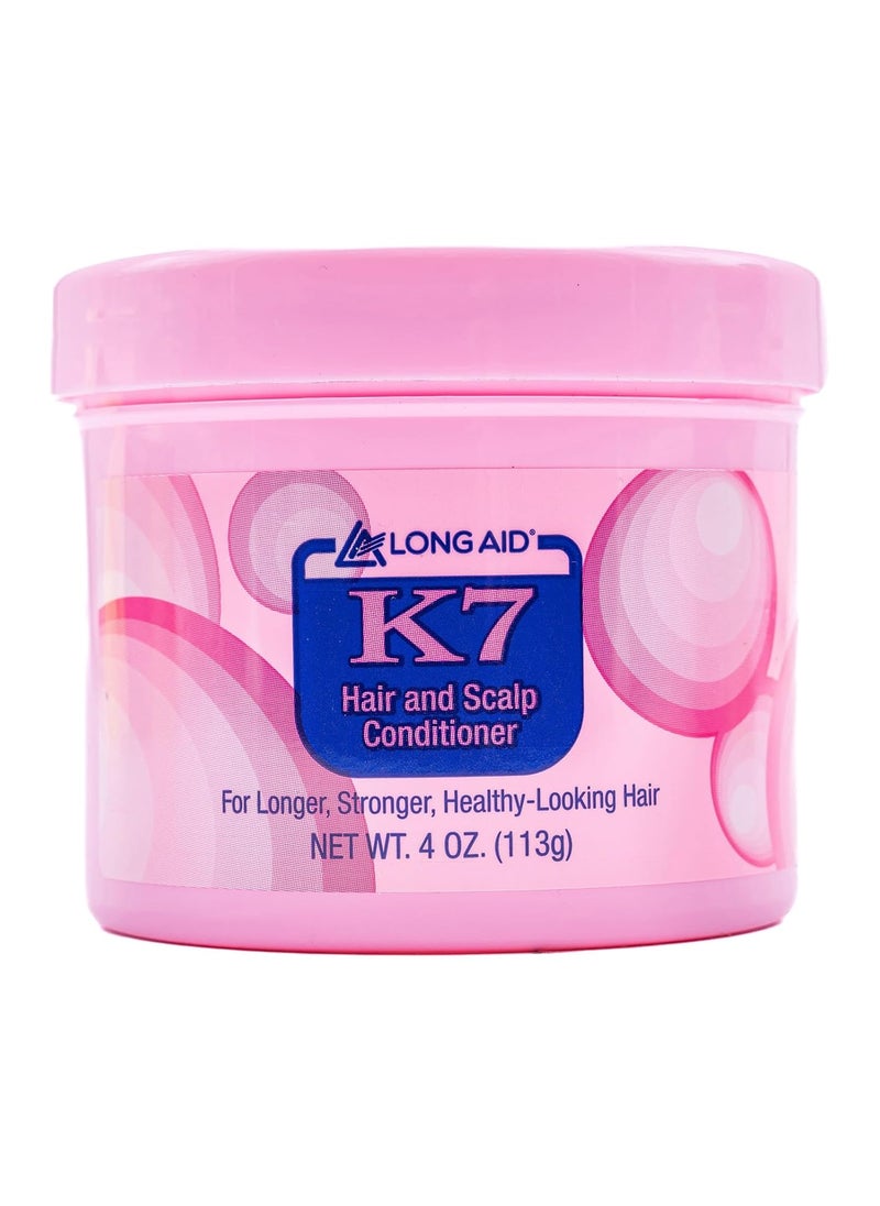 Ampro LongAid K7 Hair and Scalp Conditioner  Rich with Natural Emollients  Provides Stronger Hair and Scalp for All Hair Textures  Protects Against Humidity and Nature  4 oz