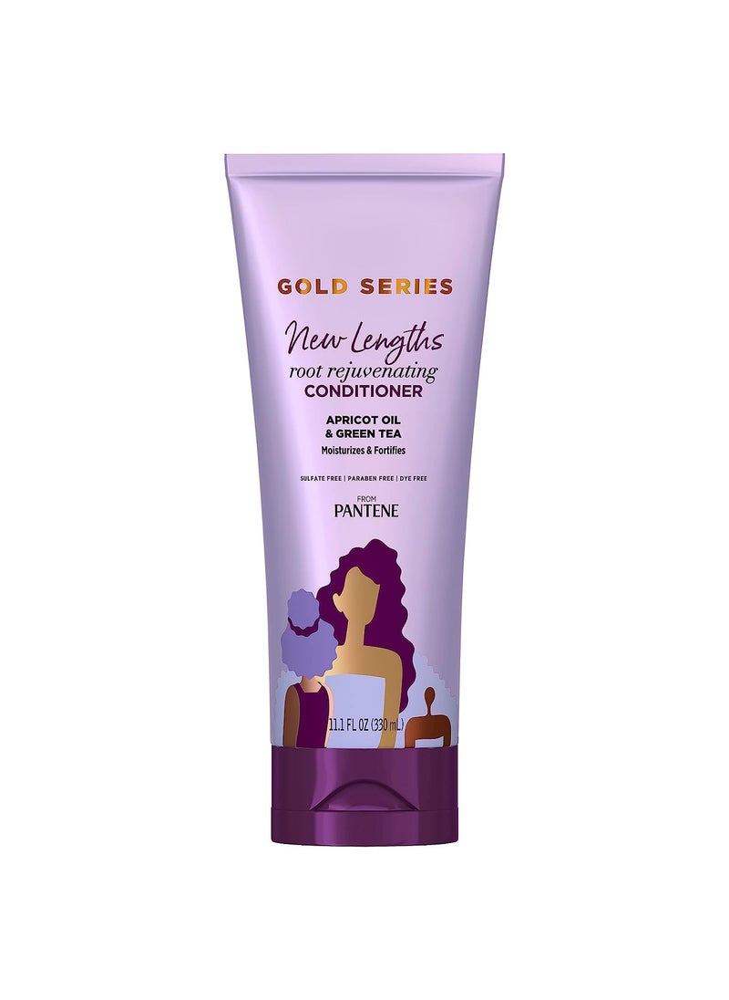 Pantene Gold Series Root Rejuvenating Conditioner with Apricot Oil  Green Tea Moisturizes  Fortifies for Natural Textured Curly Coily Hair Sulfate Free 111 Fl Oz