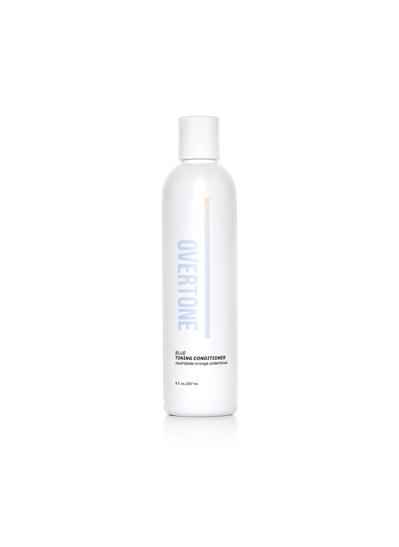oVertone Haircare Blue Toning Conditioner with Shea Butter  Coconut Oil Neutralizes Brassiness in Blonde to Light Brown Hair CrueltyFree 8 oz