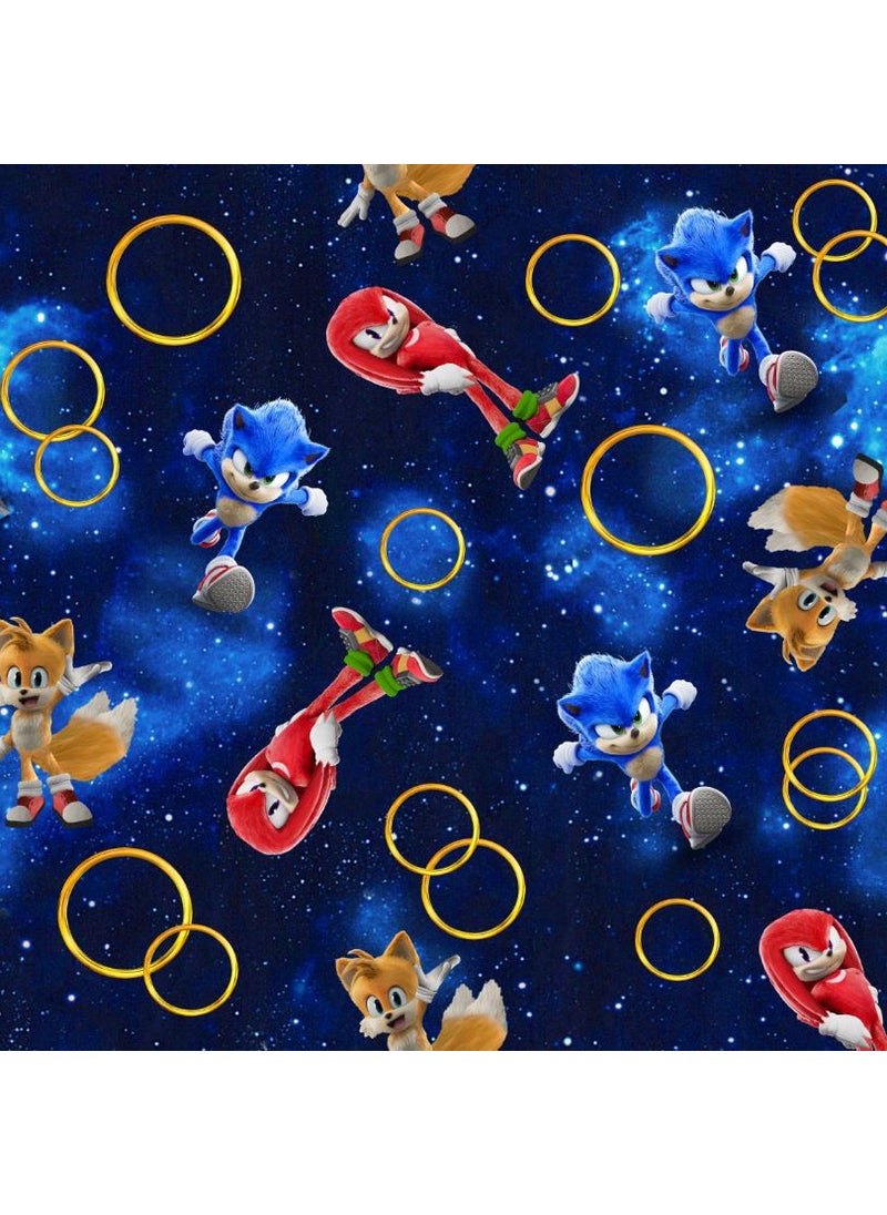 Sonic the Hedgehog Knuckles the Echidna and Miles Tails 3D Printed Boys Pajama Set Navy Blue