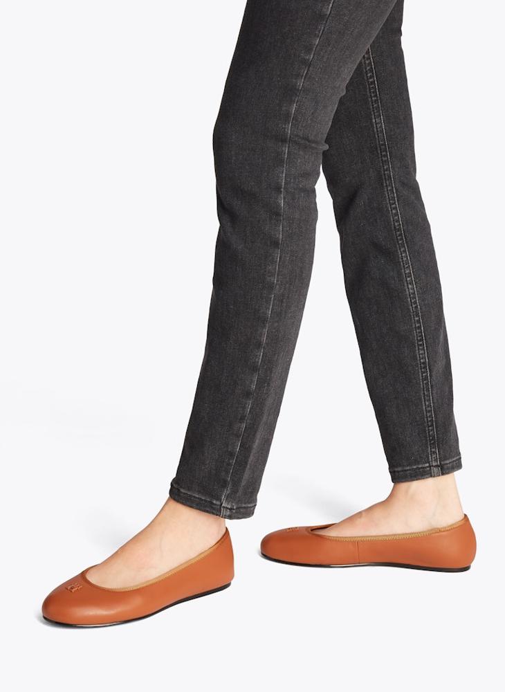 Hardware Leather Ballerinas