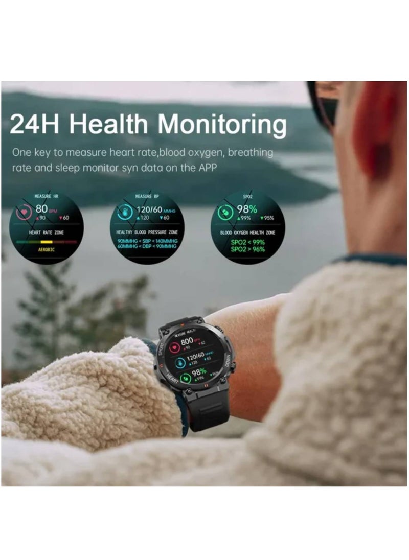 MD56 1.39 Inch HD Bluetooth Call Smart Watch Men Sports Fitness Tracker Heart Monitor 400mAh Smartwatch For Android IOS