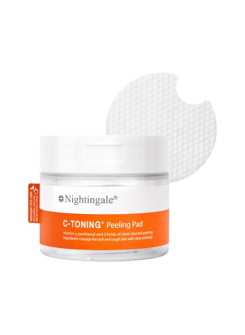 Nightingale Ctoning Peeling Pads with Vitamin Complex  AHABHAPHA  Niacinamide Exfoliating Peel Pads Sebum Care Improve Skin Texture Hypoallergenic Vegan Pads korean skin care