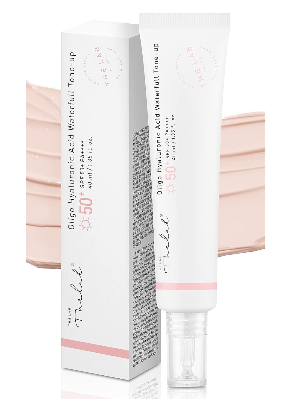 THE LAB BY BLANC DOUX Oligo Hyaluronic Acid Waterfull Toneup Tinted Moisturizer with SPF 50 PA Vegan Flawless Coverage PlantDerived Ingredients AllinOne Skincare Sunscreen Makeup Base Korean