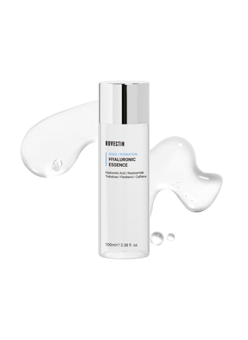 ROVECTIN Aqua Hyaluronic Essence Activating Treatment Lotion  7 Layers Hyaluronic Acid Facial Toner with Niacinamide  Panthenol Vegan Korean Skin Care 334 floz