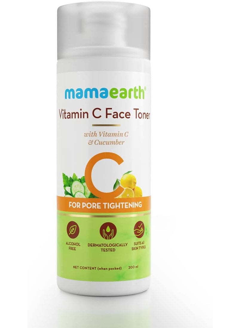 Mamaearth Vitamin C Face Toner with Cucumber  Witch Hazel  Pore Tightening  Hydrating Formula  Clears Oil  Impurities  Restores pH Balance  AlcoholFree  676 Fl Oz 200ml