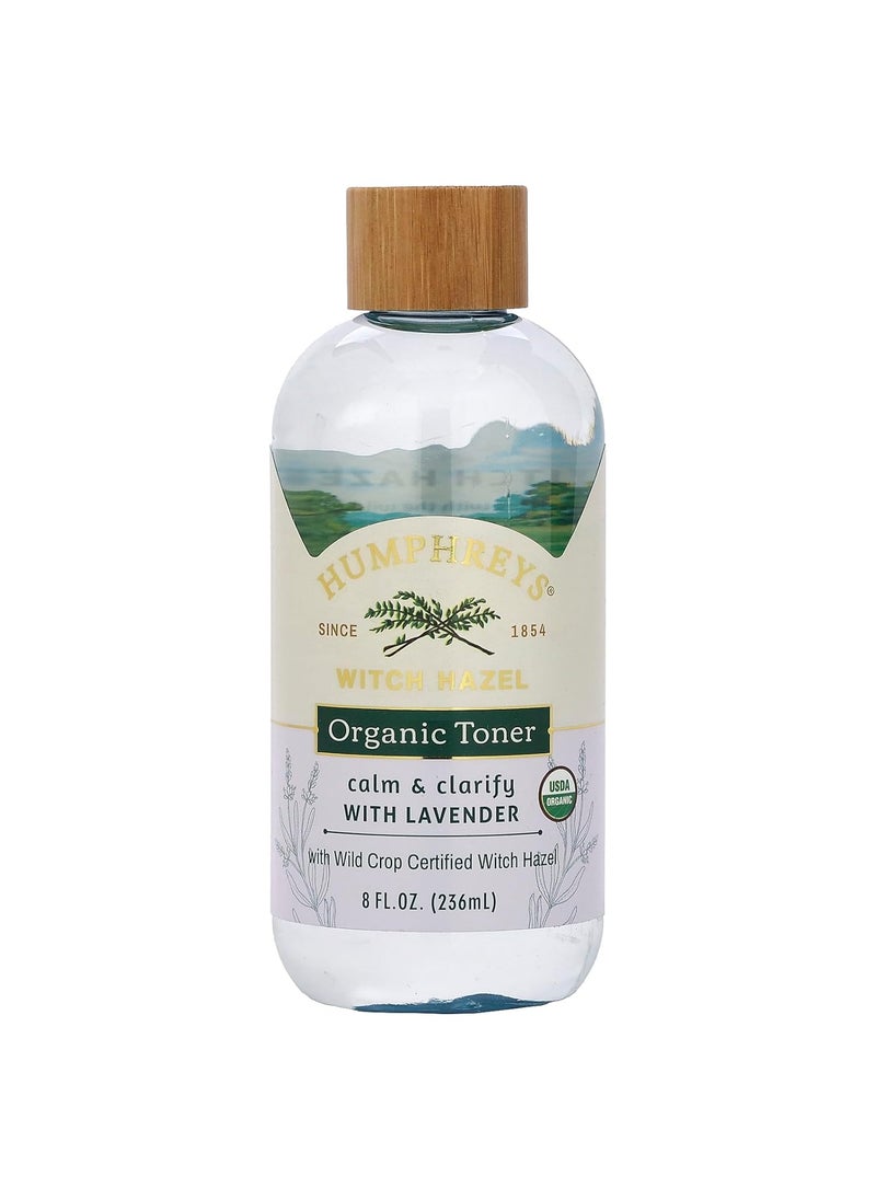 Humphreys Calm Clarify Witch Hazel  Lavender Organic Toner Fl Oz 8 Ounce Pack of 1