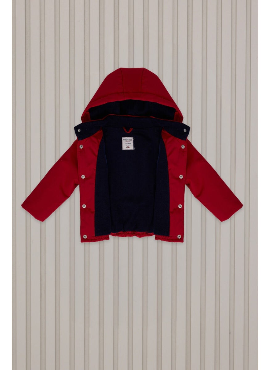 Us Polo Baby Boy Infant Coat USB2193 Red