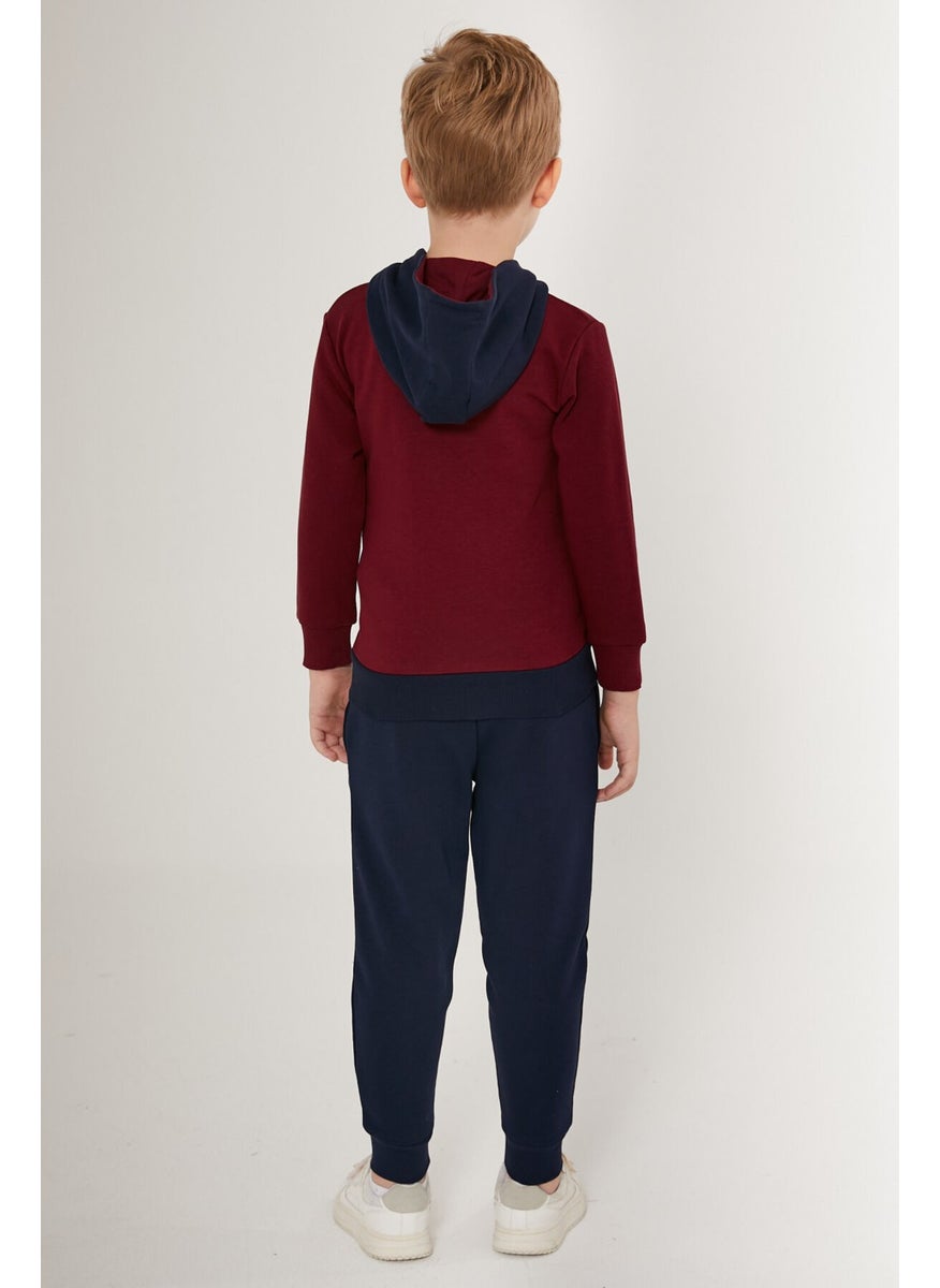 BASE. Polo Assn. Pocket Suit Claret Red Boy's Tracksuit Set