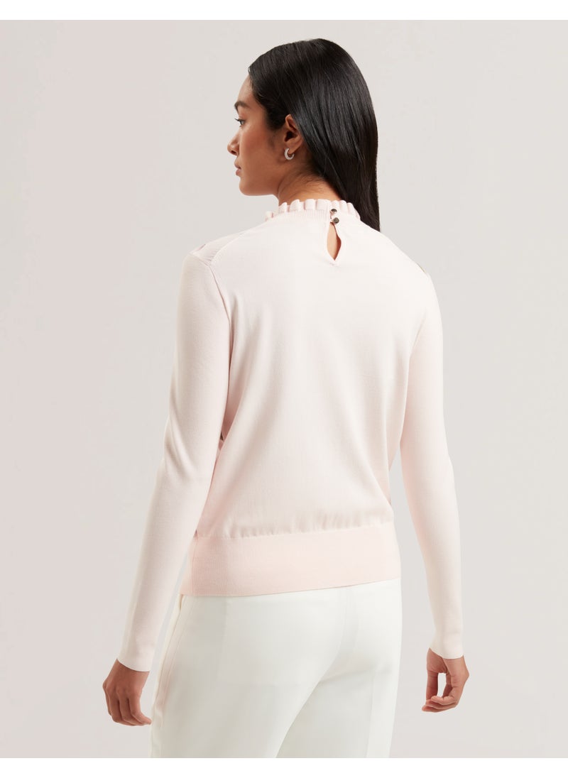Printed High Neck Sweater