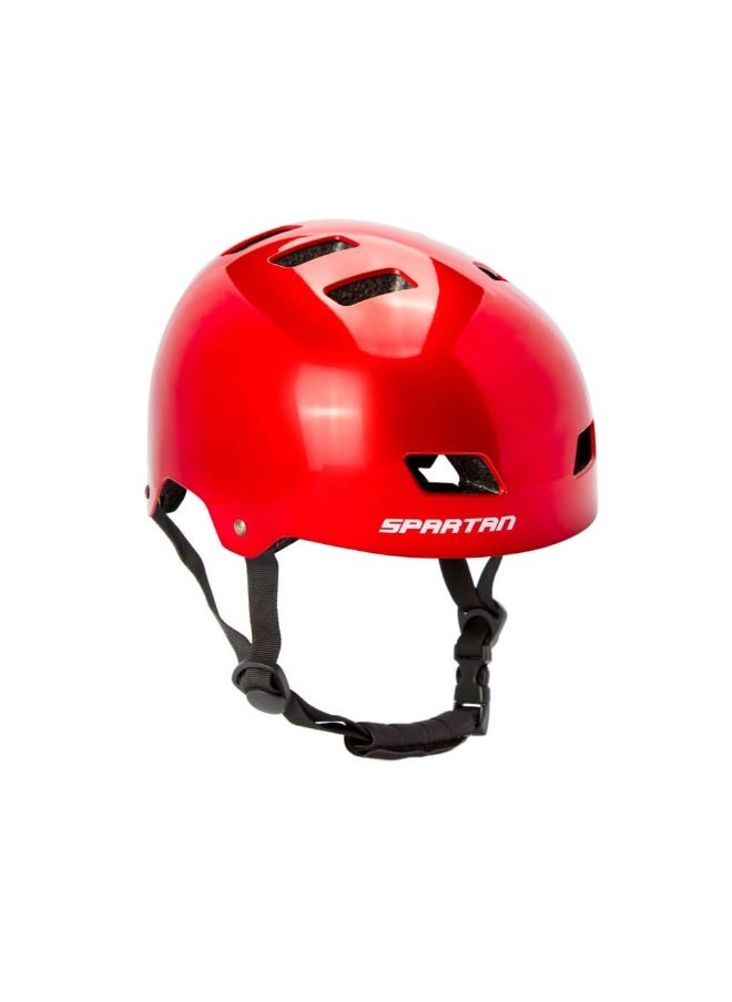 Skate Helmet (Medium, Glossy Red)