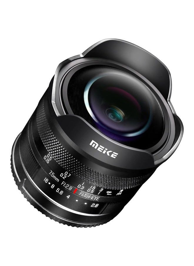7.5mm f2.8 APS-C Large Aperture Wide Angle Fisheye Lens Manual Focus Lens for Nikon Z-Mount Mirroless Cameras Z50 Z30 Zfc and Compatible with Z5 Z6 Z7 on APS-C Mode