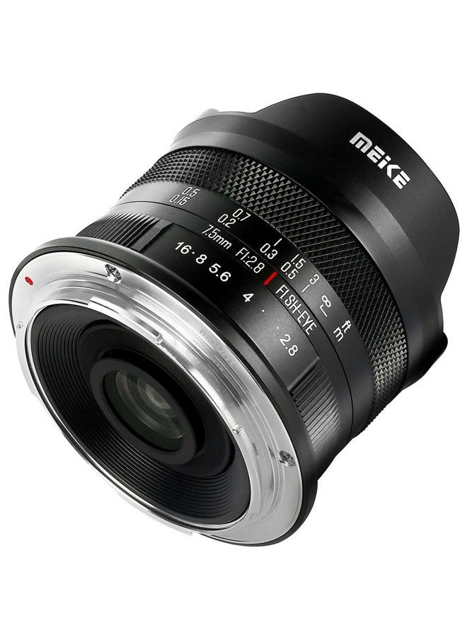 7.5mm f2.8 APS-C Large Aperture Wide Angle Fisheye Lens Manual Focus Lens for Nikon Z-Mount Mirroless Cameras Z50 Z30 Zfc and Compatible with Z5 Z6 Z7 on APS-C Mode