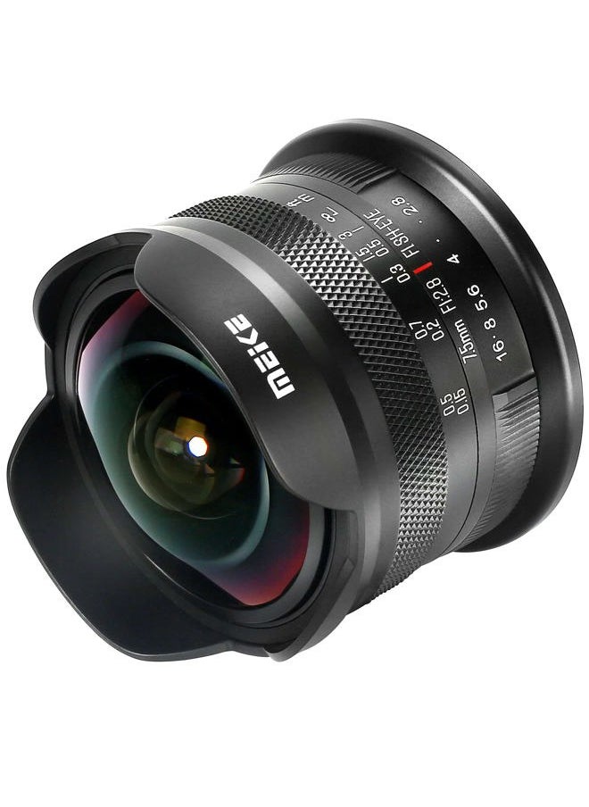 7.5mm f2.8 APS-C Large Aperture Wide Angle Fisheye Lens Manual Focus Lens for Nikon Z-Mount Mirroless Cameras Z50 Z30 Zfc and Compatible with Z5 Z6 Z7 on APS-C Mode