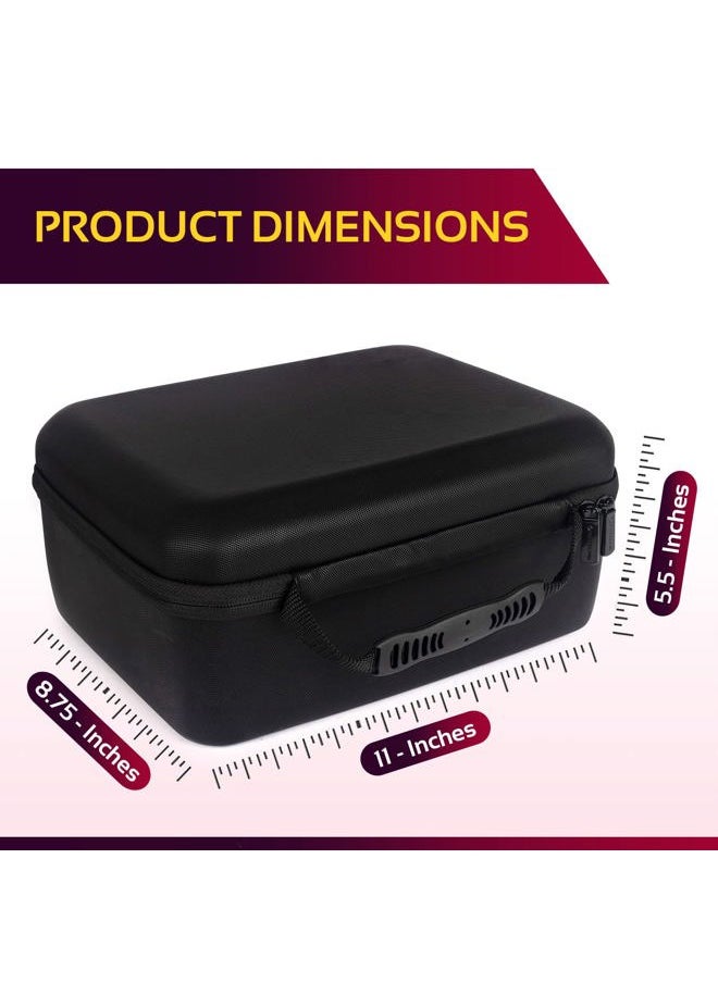 Protective Hard Case With Customizable Foam. 11 Inch Lightweight Hard Shell Case for Electronics, Cosmetic, Makeup & More – 11 x 9 x 5.5 Inches