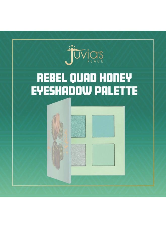 Rebel Quad Mint Eyeshadow Palette - Shades of 4, Professional Eye Makeup, Pigmented Eyeshadow Palette, Makeup Palette for Eye Color & Shine, Pressed Eyeshadow Cosmetics