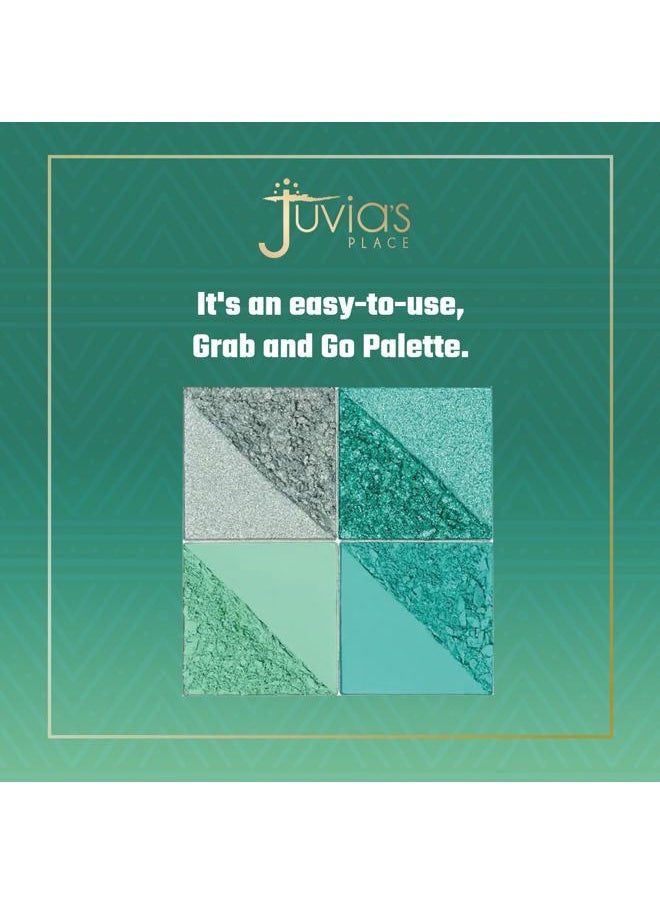 Rebel Quad Mint Eyeshadow Palette - Shades of 4, Professional Eye Makeup, Pigmented Eyeshadow Palette, Makeup Palette for Eye Color & Shine, Pressed Eyeshadow Cosmetics