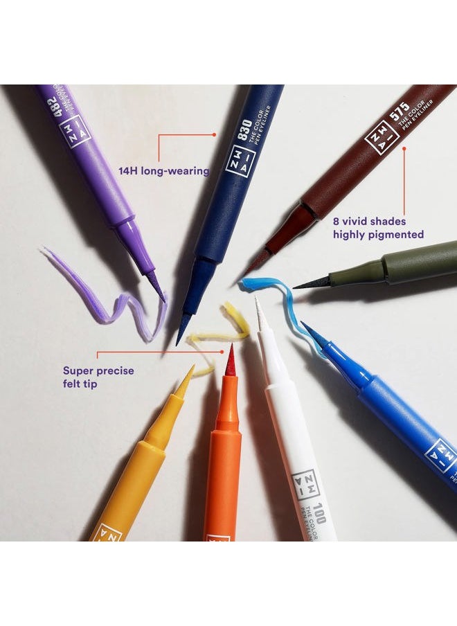 The Color Pen Eyeliner 759 - Ultra Fine Tip 14H Olive Green Longwear Liquid Liner - Vibrant Colors, Matte, Smudgeproof, Flake Proof Makeup - Cruelty Free, Paraben Free, Vegan Cosmetics - Green