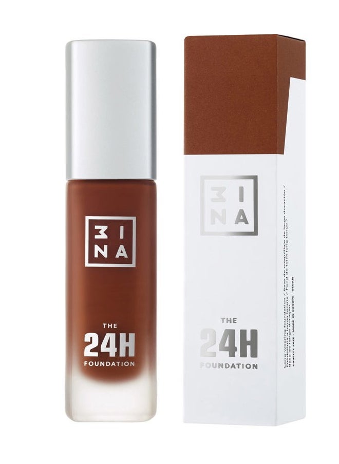 The 24H Foundation 675-24H Long-Wearing Formula - Medium To High Buildable Coverage - Smooth Matte Finish - Expanded Shade Selection - Waterproof, Cruelty Free, Vegan Makeup - 1.01 Oz