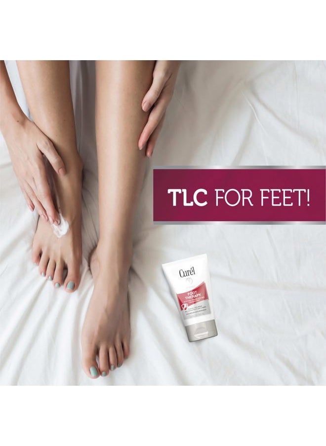 Foot Therapy Cream, Soothing Lotion for Dry Cracked Feet, Quick Absorbing, with Shea Butter, Coconut Milk, and Vitamin E2, 3.5 Oz