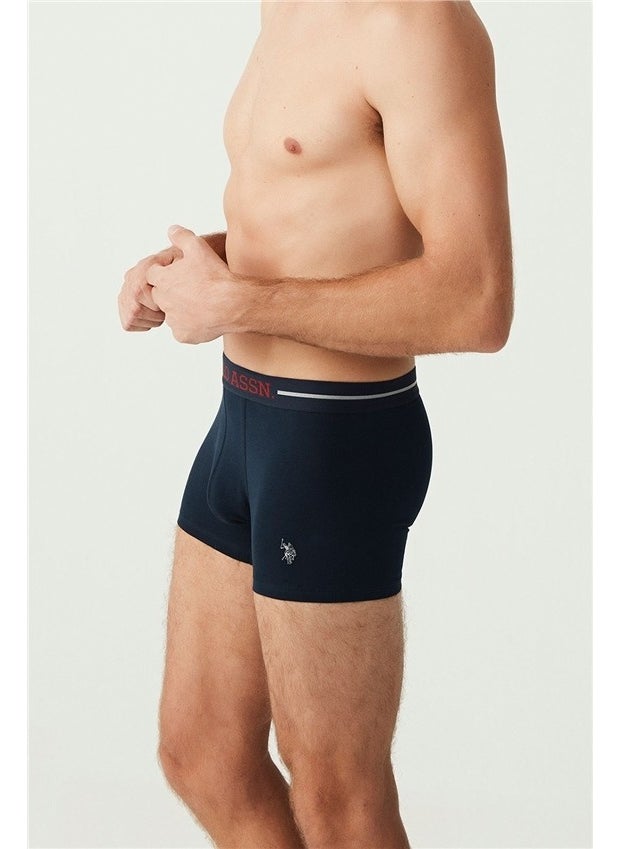 Men's Claret Red - Navy Blue - Gray Melange 3-Pack Boxer