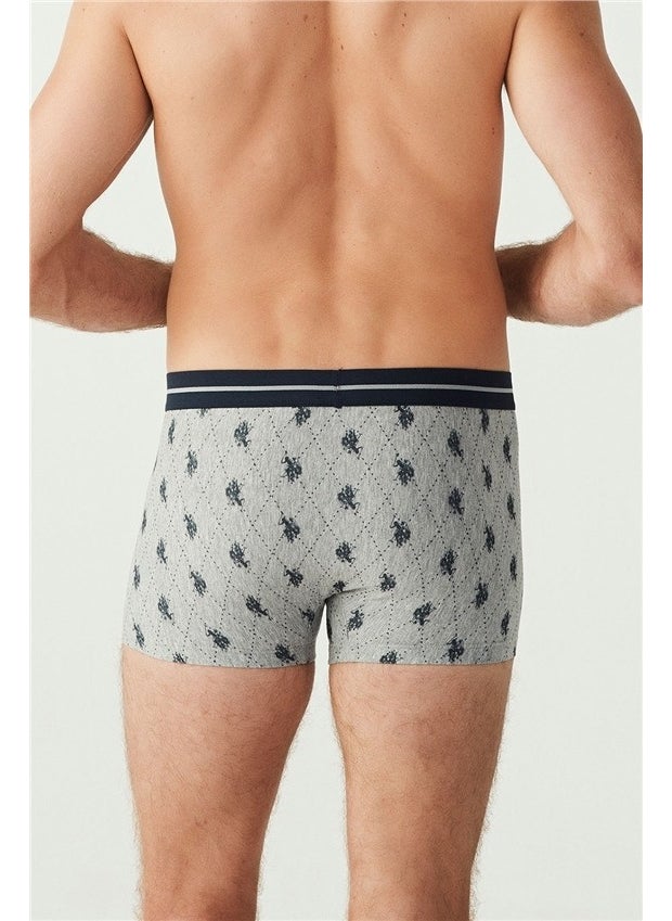 Men's Claret Red - Navy Blue - Gray Melange 3-Pack Boxer