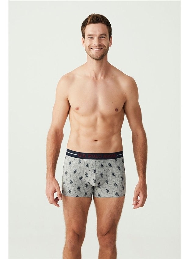 Men's Claret Red - Navy Blue - Gray Melange 3-Pack Boxer