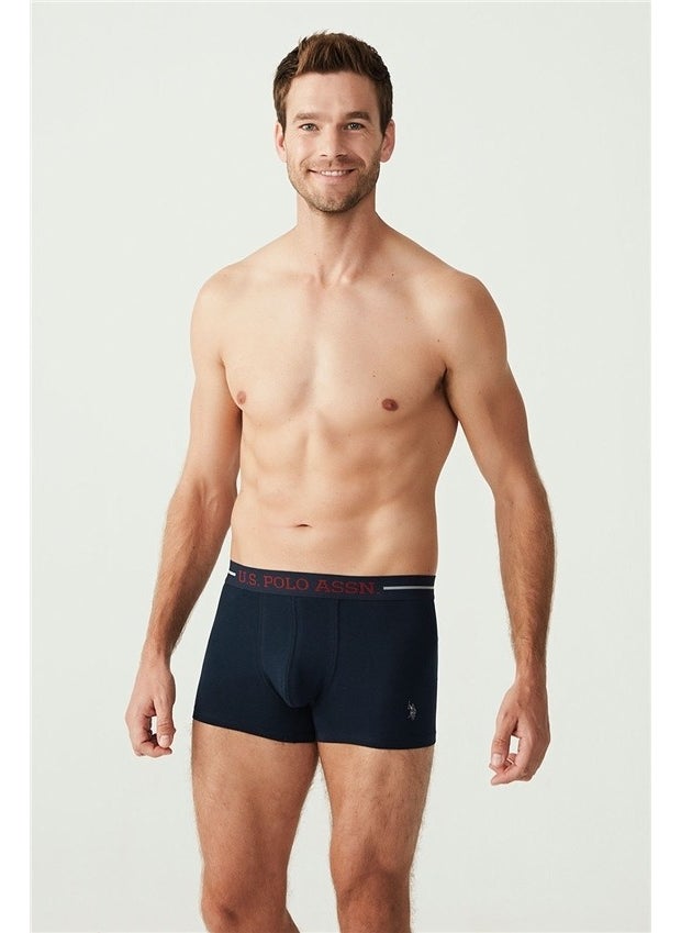 Men's Claret Red - Navy Blue - Gray Melange 3-Pack Boxer