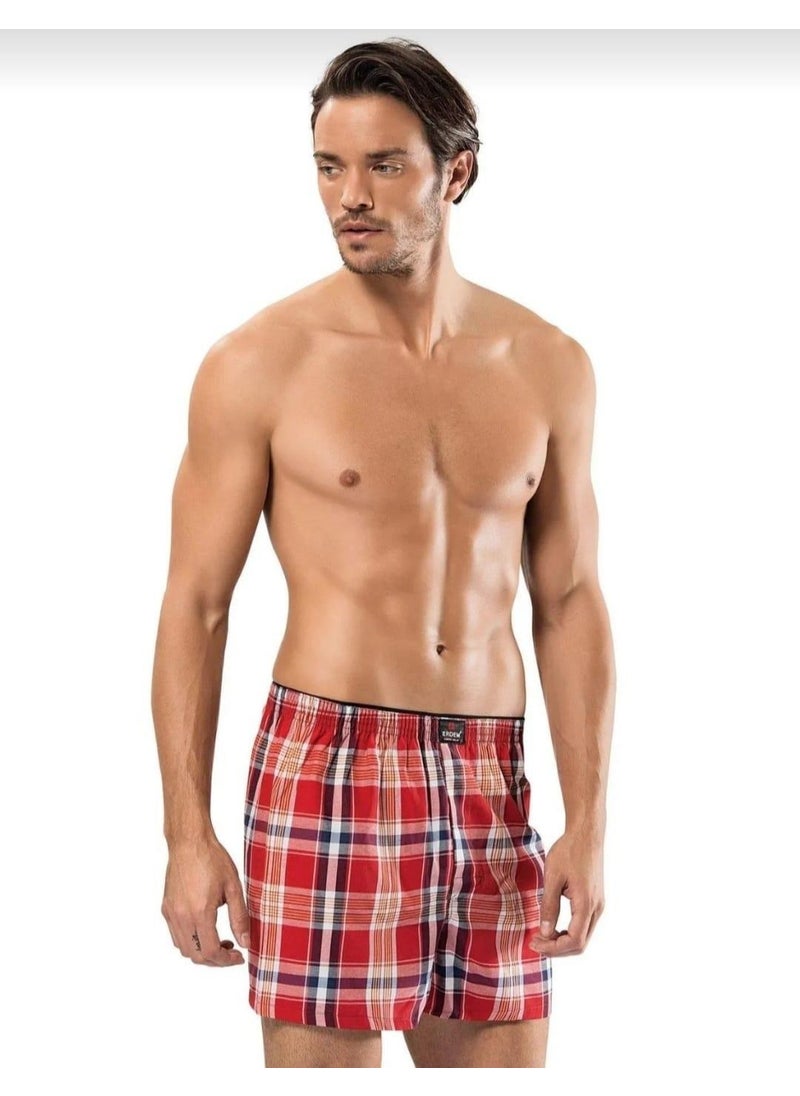 1440 Men's Patterned Poplin Boxer 6 Pieces