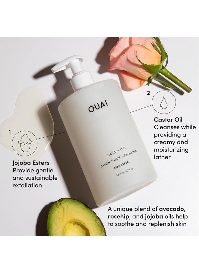 Hand Wash Refill - Liquid Hand Soap with Jojoba, Avocado, & Rose Hip Oil for Replenished Skin - Gentle Exfoliating Bathroom + Kitchen Hand Soap (32 Fl Oz)