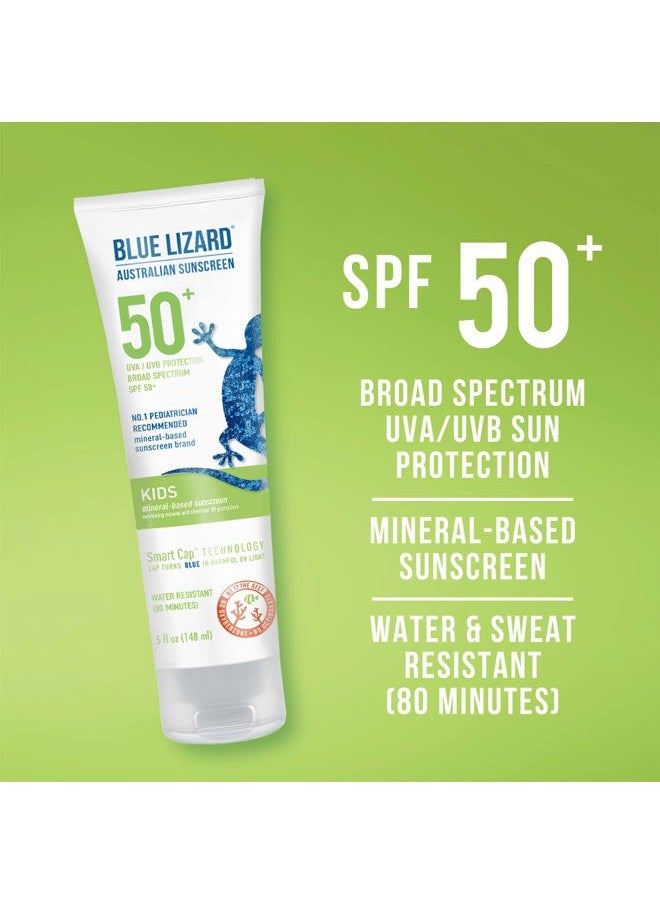 Kids Sunscreen Lotion SPF 50+ 5oz Tube, cream