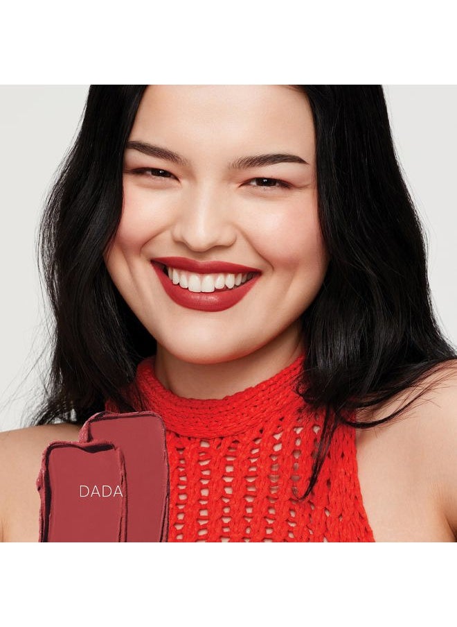 Lip Blur Soft Matte Lipstick - Long Lasting Lipstick with Hydrating, Buildable Coverage - Enriched with Hyaluronic Acid + Softening Jojoba to Nourish Lips - Dada (0.07 oz)