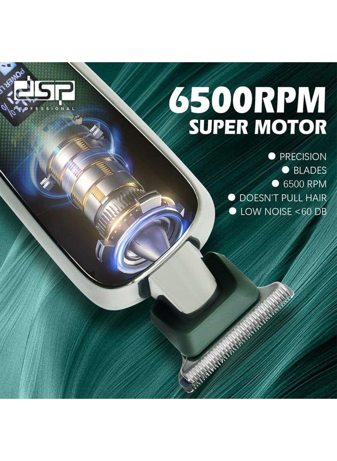 ® Mini Hair Trimmer for Men Electric Balding Clippers Zero Gapped Mustache Trimmer with 1-3mm Limit Combs, USB Type-C (Green)