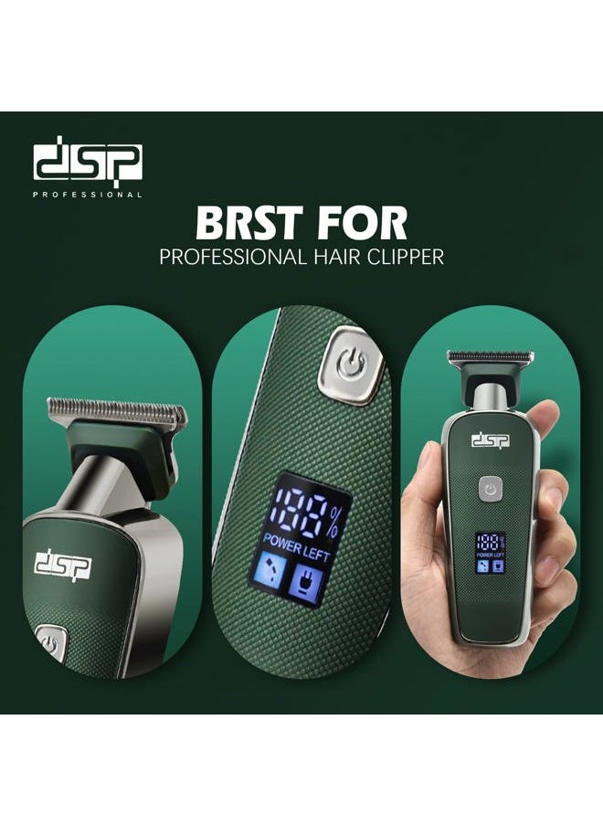 ® Mini Hair Trimmer for Men Electric Balding Clippers Zero Gapped Mustache Trimmer with 1-3mm Limit Combs, USB Type-C (Green)