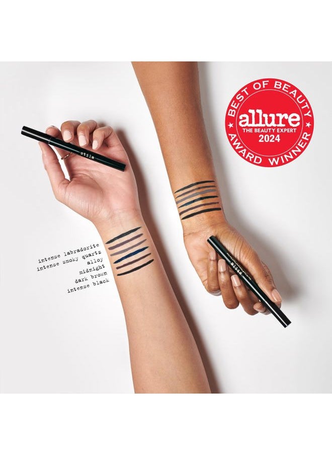 Waterproof Liquid Eye Liner, Stay All Day Makeup with Fine Brush Tip Lasting Satin Finish, Smudge-Proof & Transfer-Resistant