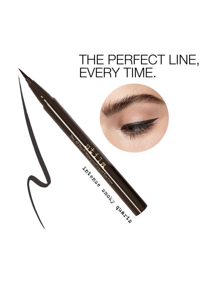 Waterproof Liquid Eye Liner, Stay All Day Makeup with Fine Brush Tip Lasting Satin Finish, Smudge-Proof & Transfer-Resistant