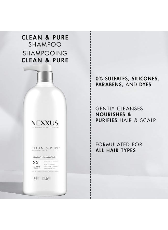 Clean and Pure Clarifying Shampoo, With ProteinFusion, Nourished Hair Care Silicone, Dye And Paraben Free 33.8 oz