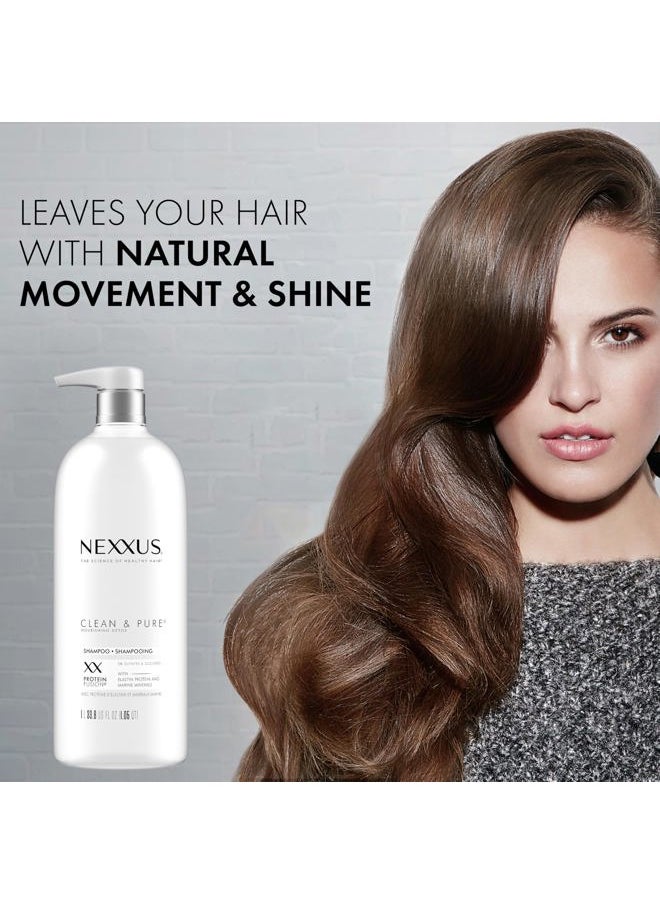 Clean and Pure Clarifying Shampoo, With ProteinFusion, Nourished Hair Care Silicone, Dye And Paraben Free 33.8 oz