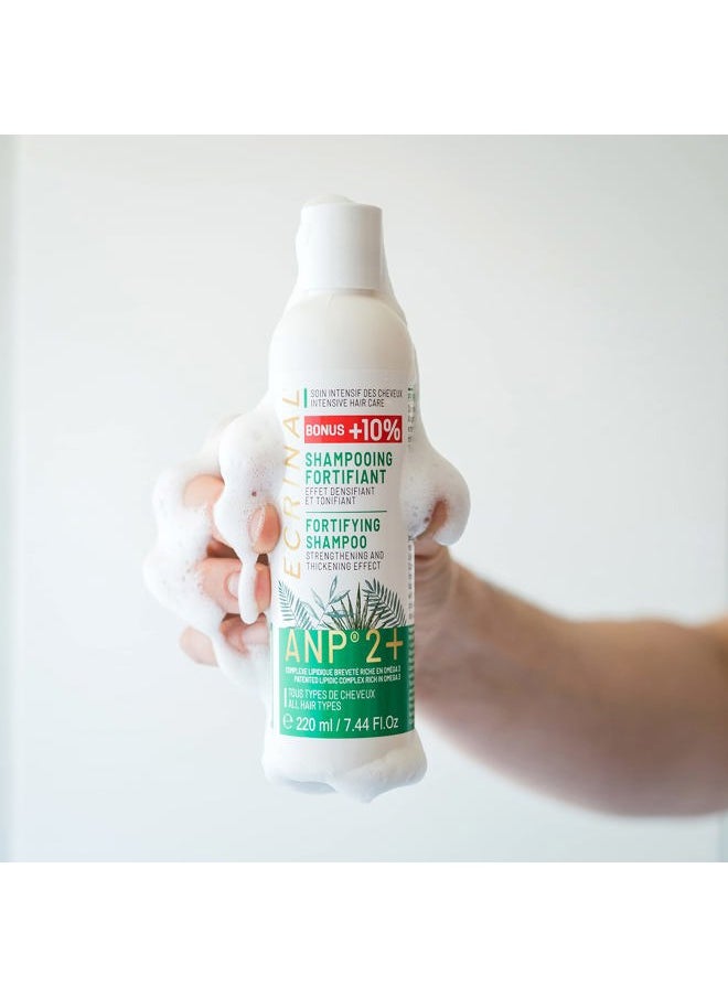 Sulfate-Free Fortifying Shampoo with ANP2+ for Strong, Shiny Hair – Restores Volume, Suppleness, and Resistance to Dull, Weak, and Tired Hair – Ideal for All Hair Types and Hair Loss