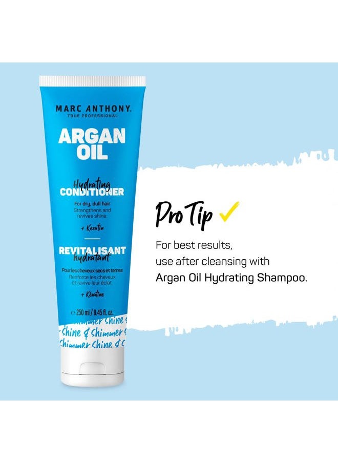 Argan Oil Conditioner with Keratin - Moisturizing & Hydrating for Dry, Dull Hair - Repairs, Strengthens & Revives Shine with Nourishing Argan Oil of Morrocco - Sulfate Free & Paraben Free
