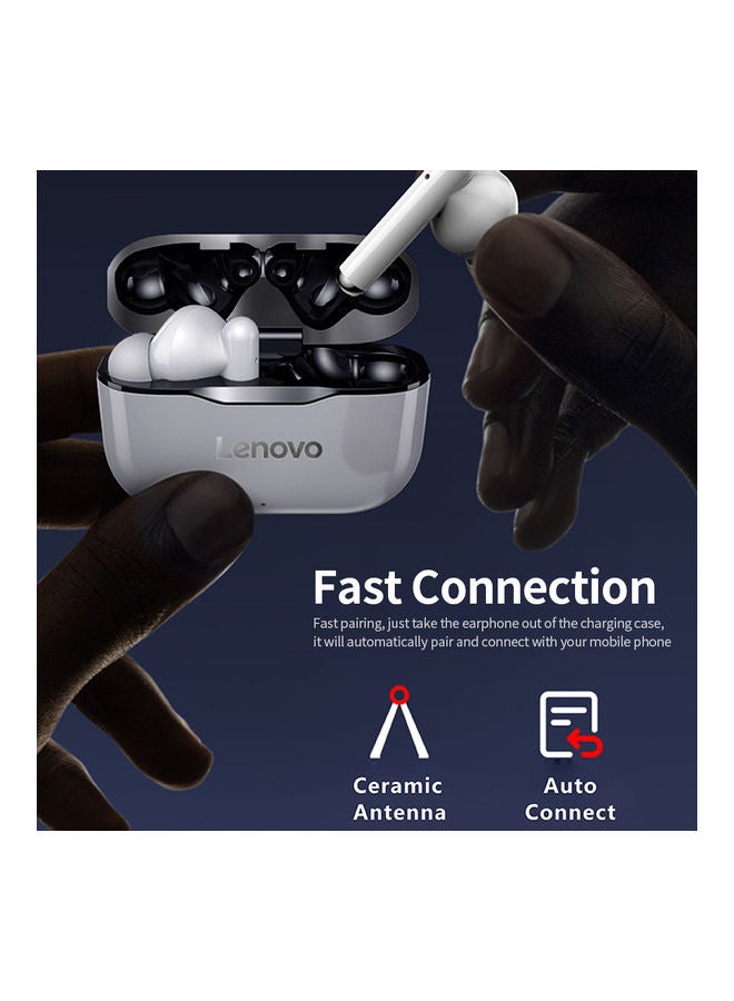 LP1 TWS Earbuds True Wireless BT Headphone In-ear Sports Earbuds IPX4 Waterproof Headphone with Touch Control White/Red