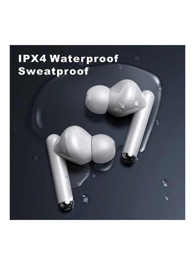 LP1 TWS Earbuds True Wireless BT Headphone In-ear Sports Earbuds IPX4 Waterproof Headphone with Touch Control White/Red