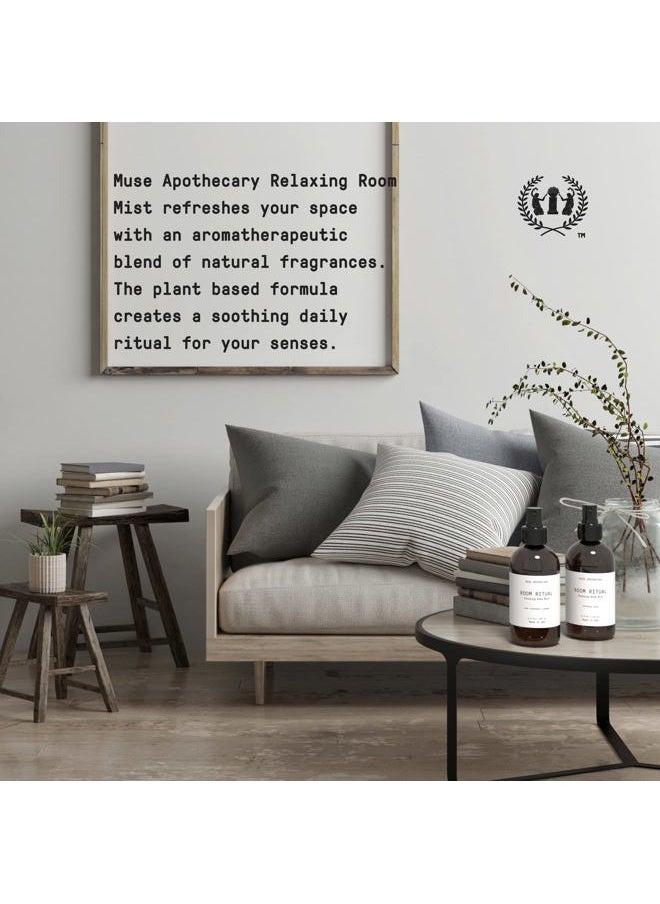 Room Ritual - Aromatic and Relaxing Room Mist, 4 oz, Infused with Natural Essential Oils - Aloe + Eucalyptus + Lavender, 2 Pack