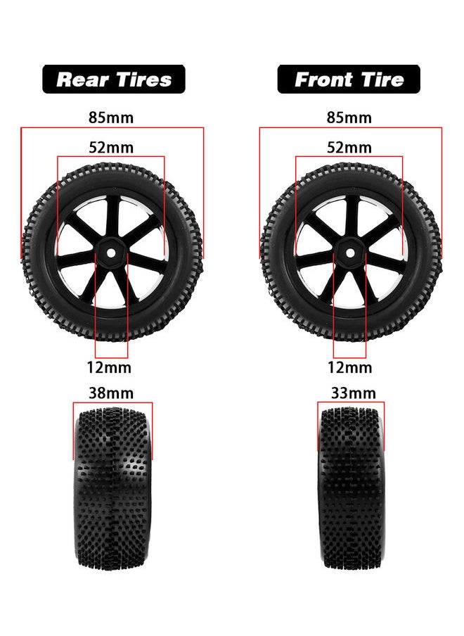 4 Piece Front And Rear Tire 18 x 4 x 18cm