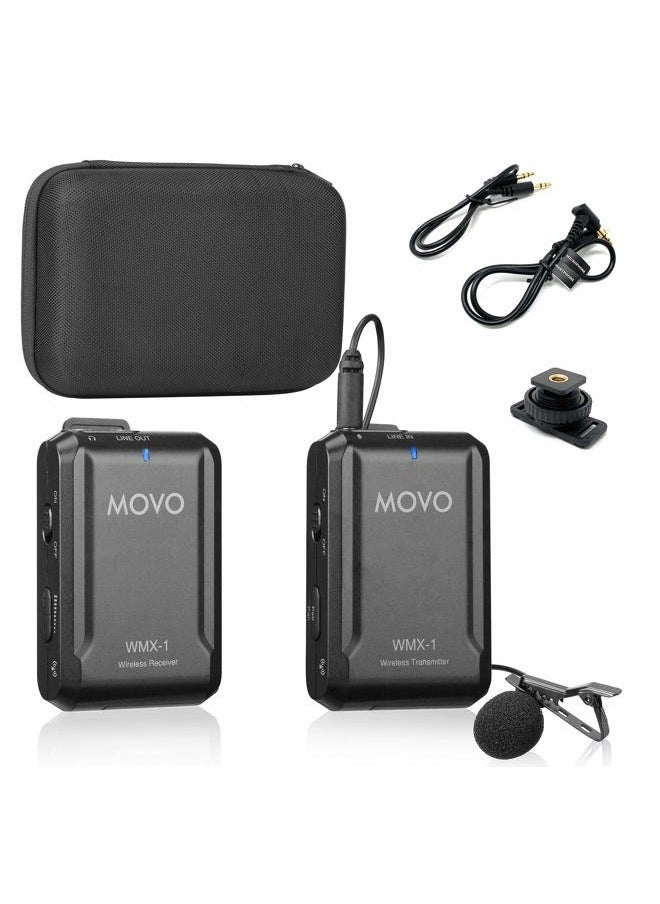 WMX-1 2.4GHz Wireless Lavalier Microphone System Compatible with DSLR Cameras, Camcorders, iPhone, Android Smartphones, and Tablets (200' ft Audio Range)