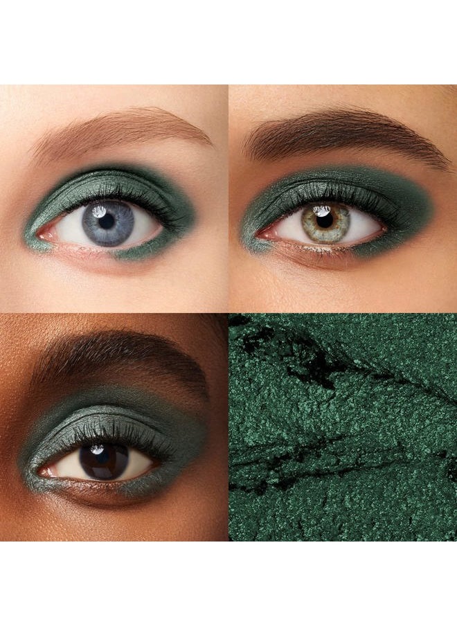 Eyeshadow 101 Crème-to-Powder Waterproof Shadow Stick – Evergreen Shimmer – Long-Lasting, Crease-Proof, Deep Green Shimmer Cream Eyeshadow with Built-in Smudger