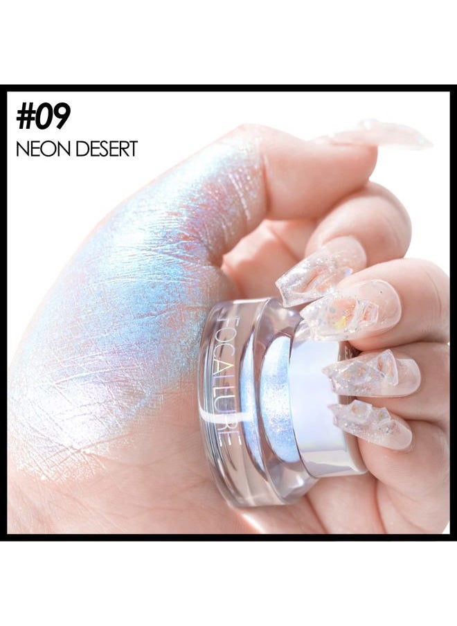 Chameleon Cream Eyeshadow,Intense Color Shifting Creamy Eye Shadows,Highly Pigmented Metallic,Shimmer,Multi-Reflective Finishes,Neon Desert