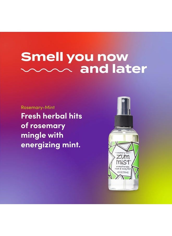 Indigo Wild Mist Room & Body Spray - Aromatherapy Essential Oil Spray - Natural Body Mist & Room Spray - Rosemary-Mint Scent - 4 fl oz