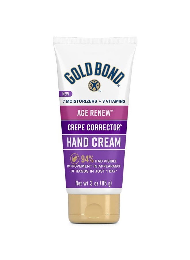Age Renew Crepe Corrector Hand Cream, Replenishing & Smoothing Formula, 3 oz.